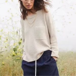 Madewell Sweater Thompson Pocket Pullover - Cream